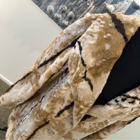 Vintage Women's 16 Faux Short Hair Fur Teddy Jacket Unique - Picture 8 of 16